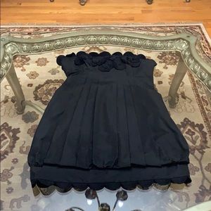 Bcbgmaxazria strapless peatled short dress